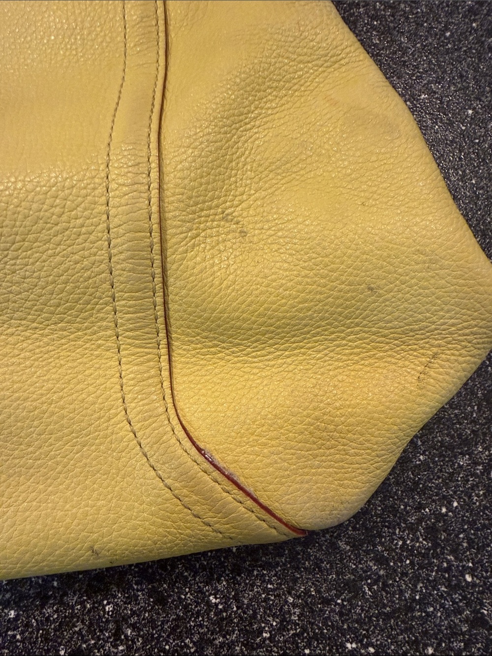 kate spade vibrant Yellow Pebbled Leather Shoulder Bag - Picture 4 of 12